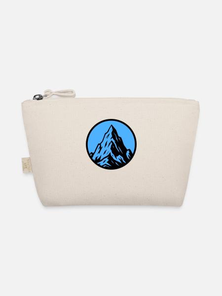 Mountain Icon Mountain Mountains - Organic Pouch - nature - Front