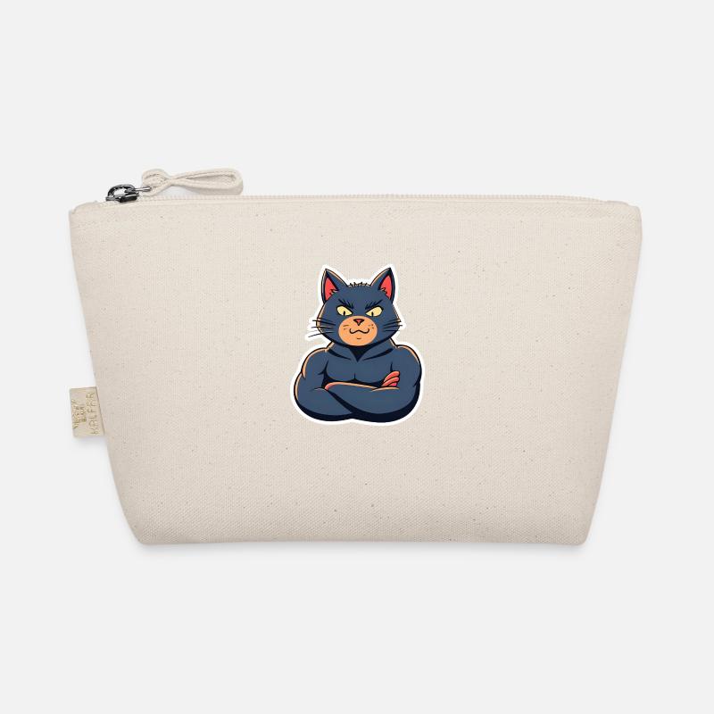 Cat with Muscles-Funny Comic Design Organic Pouch
