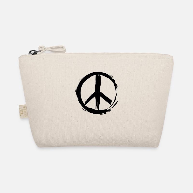 Painted Peace Symbol (vector) Organic Pouch