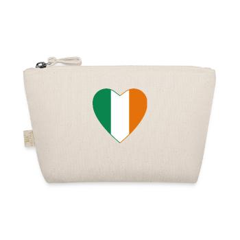 Irish Republic Flag Heart 1440px - Organic Pouch - nature - Front