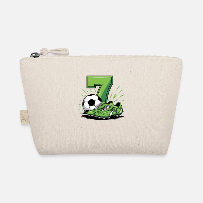 Fussball 7 Jahre - Bio-Täschchen - Natur