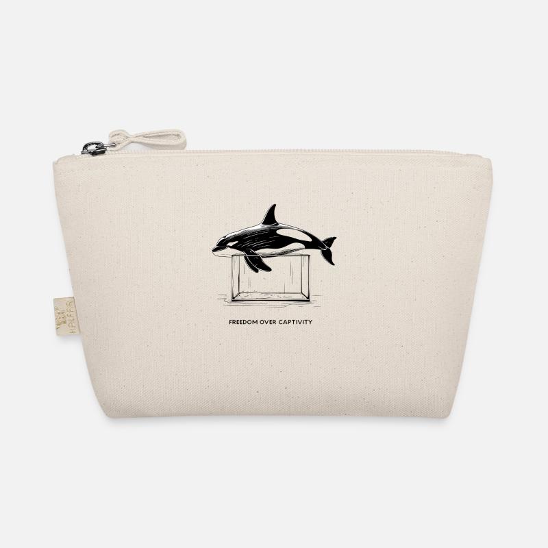 Fine Line Orca – Freedom Over Captivity Organic Pouch