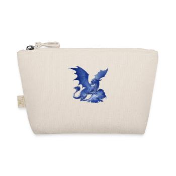 drache ,blau,malerei,graffiti,aquarell - Bio-Täschchen - Natur - Vorne
