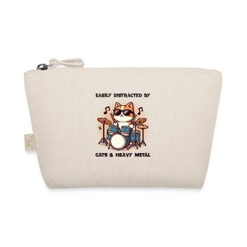 Chat Heavy Metal Musique Humour Drôle Idée Cadeau - Trousse biologique - nature - Devant