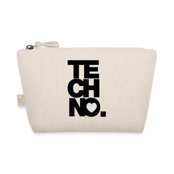 I love TECHNO - Bio-Täschchen - Natur - Vorne