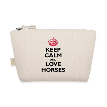 Keep Calm and Love Horses - Bio-Täschchen - Natur - Vorne