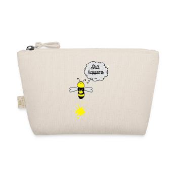 Shit happens bee - Organic Pouch - nature - Front