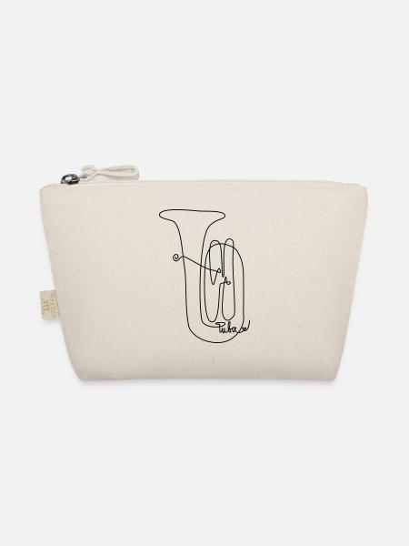 one line tuba - Bio-Täschchen - Natur