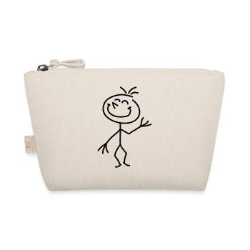 happy_stick_figure_1c - Organic Pouch - nature - Front