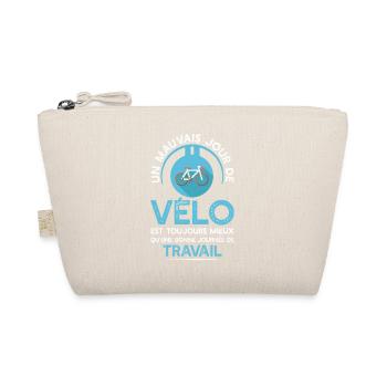Travail ou vélo t-shirt humour cycliste - Trousse biologique - nature - Devant