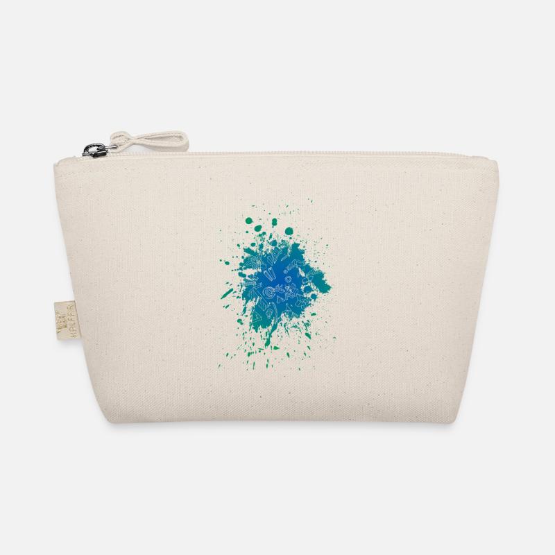 Blue Color Splash Organic Pouch