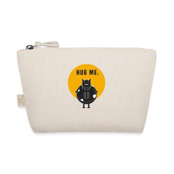 Kuh Rock / Spruch: hug me - Bio-Täschchen - Natur - Vorne