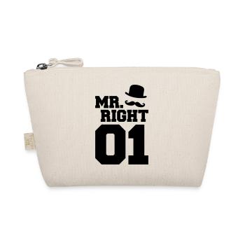 Mr. Right t-shirt gift idea Funny sayings - Organic Pouch - nature - Front