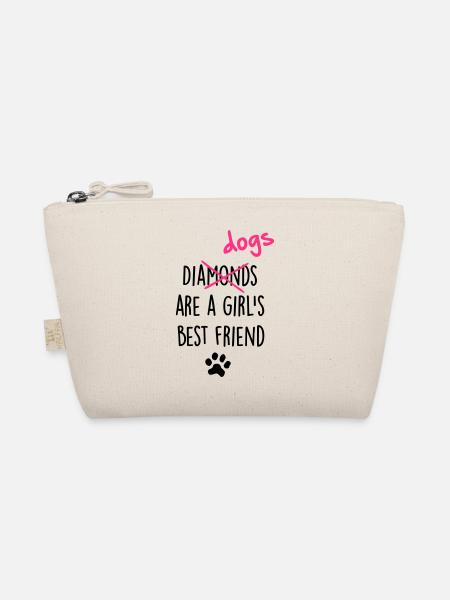 dogs girls best friend - Organic Pouch - nature
