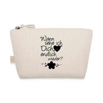 Wiedersehen Liebe, Spruch, Geschenk - Bio-Täschchen - Natur - Vorne