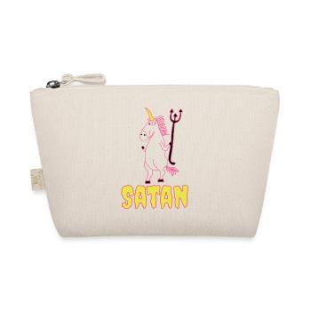Böses Einhorn Satan unicorn - Bio-Täschchen - Natur - Vorne