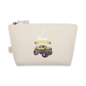 J'aime monstre cadeau Trucks I love - Trousse biologique - nature - Devant