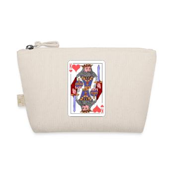König Spielkarte Geschenksidee - Bio-Täschchen - Natur - Vorne