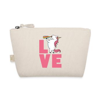 Love Einhorn - Bio-Täschchen - Natur - Vorne