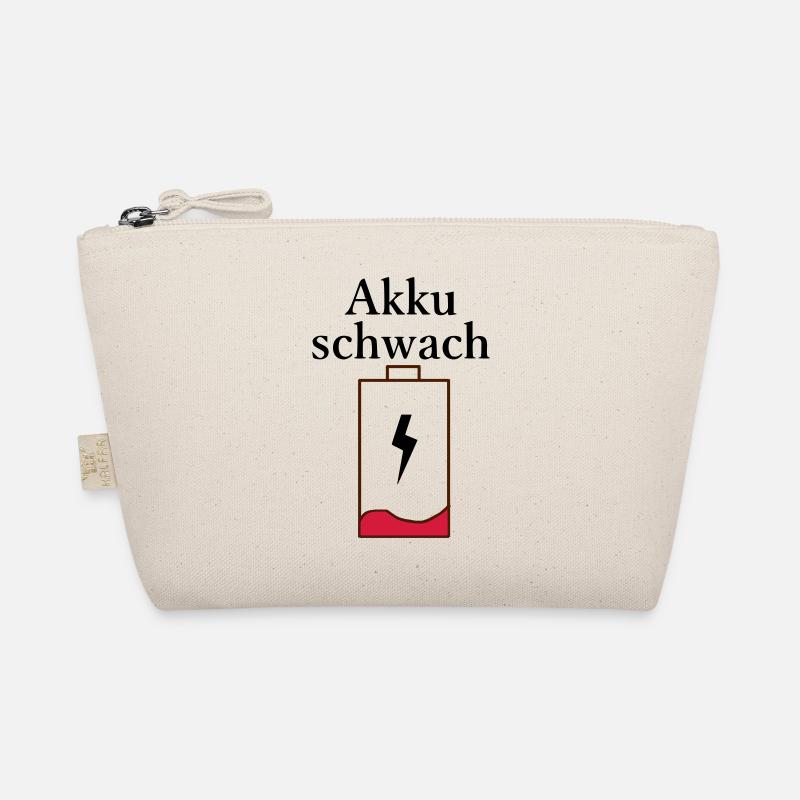 Akku schwach Handy Laden Statement Geschenk Montag Bio-Täschchen