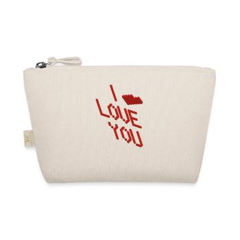 I LOVE YOU HEART BRICS t - Bio-Täschchen - Natur - Vorne