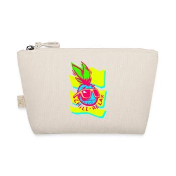 Neon Ananas Chill Relax Grafik - Bio-Täschchen - Natur - Vorne