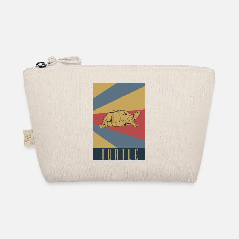Tortoise Retro Tortoise turtle Organic Pouch