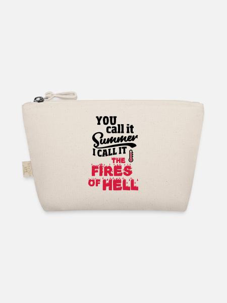 You call it summer, heat wave gift - Organic Pouch - nature - Front