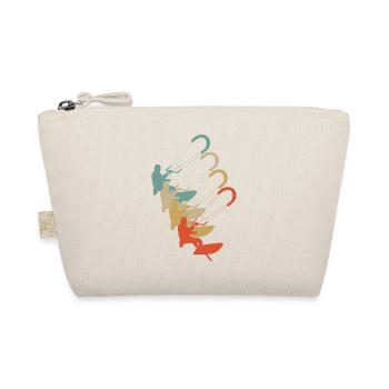 Vintage Retro Style Kitesurfen Lenkdrachensegeln - Bio-Täschchen - Natur - Vorne