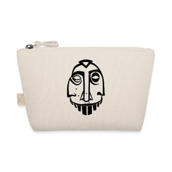 Maske Totem Drei Gesichter Hindu Gottheit Schwarz - Bio-Täschchen - Natur - Vorne