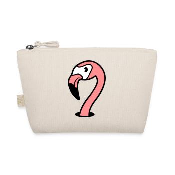 face head hole floor flamingo clip-art comic car - Organic Pouch - nature - Front