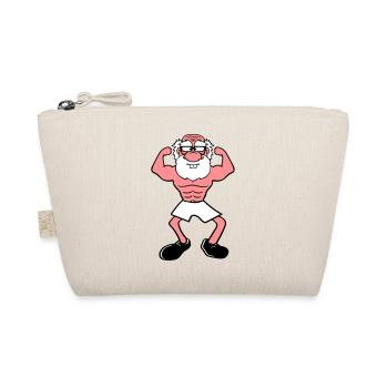alt opa grossvater hornbrille bart bodybuilder sta - Bio-Täschchen - Natur - Vorne