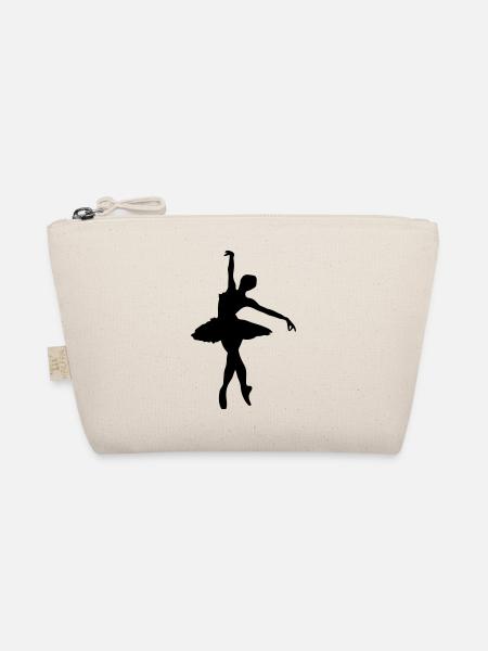 Ballerina Ballett Tänzerin 1 - Bio-Täschchen - Natur - Vorne
