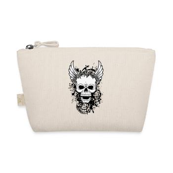 skull with wings - Organic Pouch - nature - Front