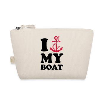 I love my boat - Organic Pouch - nature - Front
