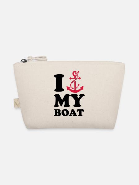 I love my boat - Bio-Täschchen - Natur - Vorne