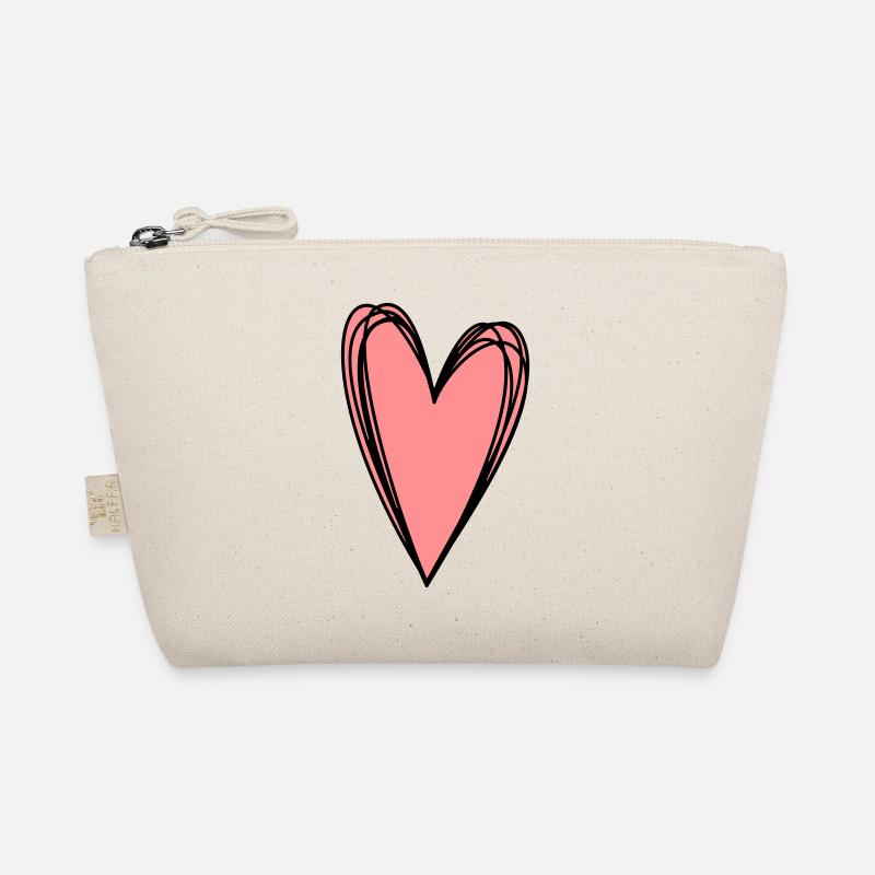 Heart Pink Scribble Doodle Gift Love Organic Pouch