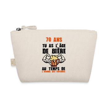 70 ans age biere homme taverne anniversaire - Trousse biologique - nature - Devant