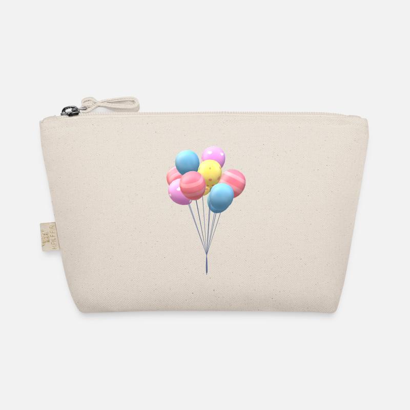 Luftballons hübsch süss niedlich chic lieb Ballon - Bio-Täschchen - Natur