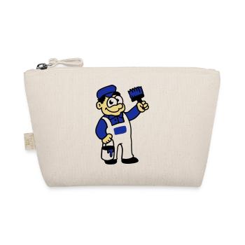 Painter with brush and paint - Organic Pouch - nature - Front