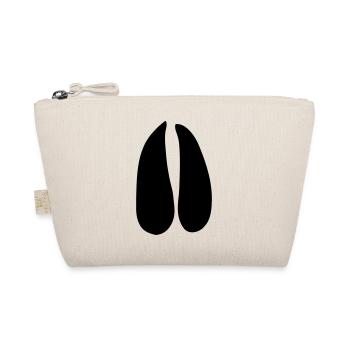 hirsche Reh Pfotenabdruck - Bio-Täschchen - Natur - Vorne