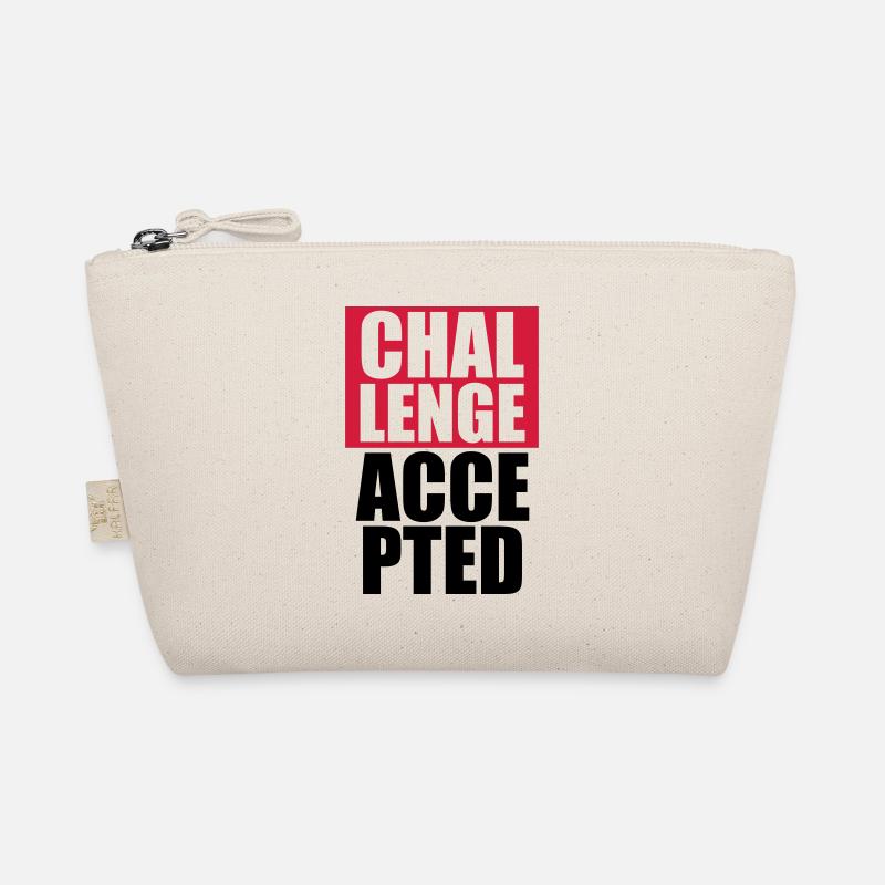 Cool Challenge Accepted Text Design Organic Pouch