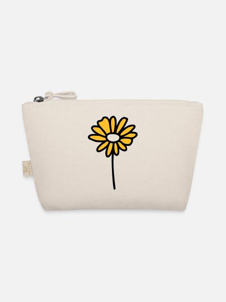 Blume Gänseblümchen - V2 - Bio-Täschchen - Natur - Vorne