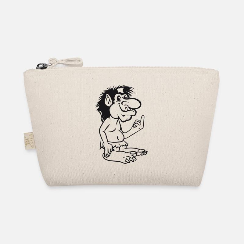 troll witty cartoon stinking finger spitzohr maerche Organic Pouch