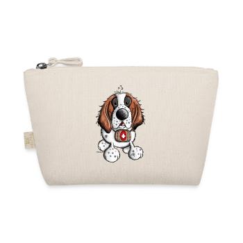 Saint Bernard cartoon - Organic Pouch - nature - Front