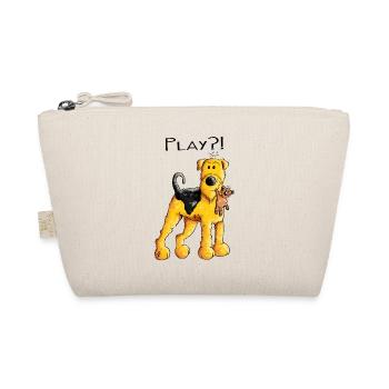 Play Airedale Terrier - Dog - Cartoon - Gift - Organic Pouch - nature - Front