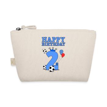 Happy Birthday 2nd birthday for boy - Organic Pouch - nature - Front