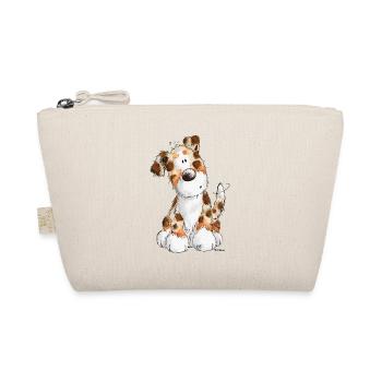 Süßer Australian Shepherd - Hund - Aussie - Comic - Bio-Täschchen - Natur - Vorne