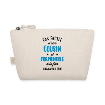 Cousin - Cousine - Famille - Naissance - Bébé - Organic Pouch - nature - Front