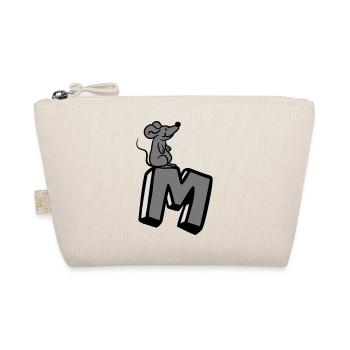 Mouse Rat Little Mouse Cute Cute Letter M Initial - Organic Pouch - nature - Front